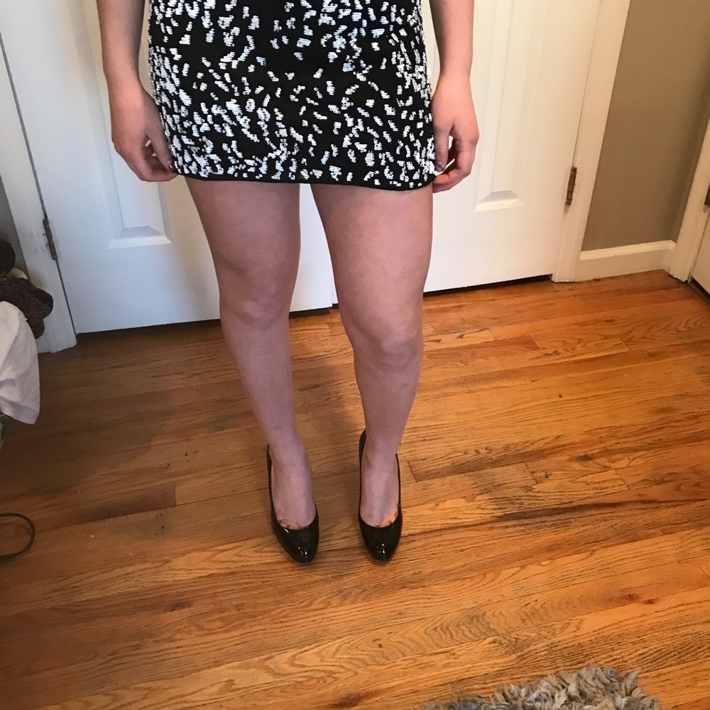 Black mini skirt
